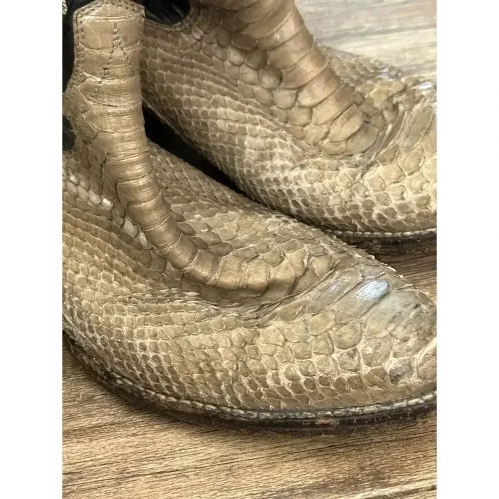 Panhandle Slim by Sanders Patchwork Leather Cowboy Boot size 8
